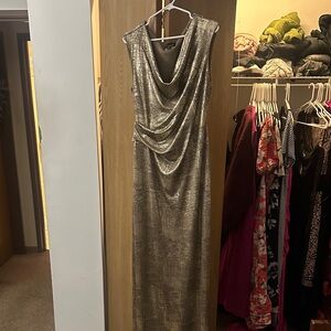 Connected Apparel Gold Maxi Dress